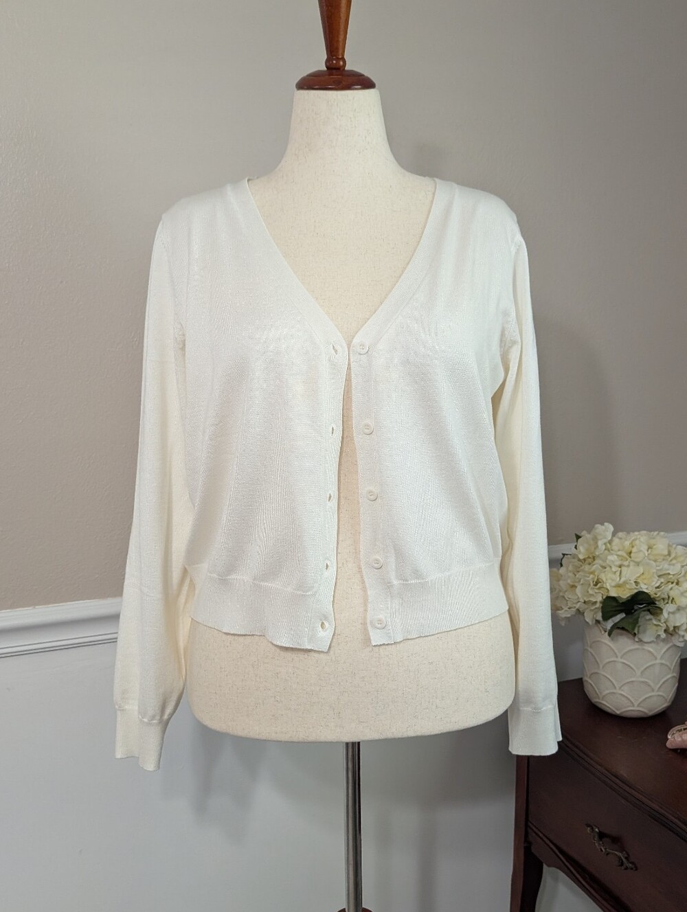 Ivory Cardigan Size XL